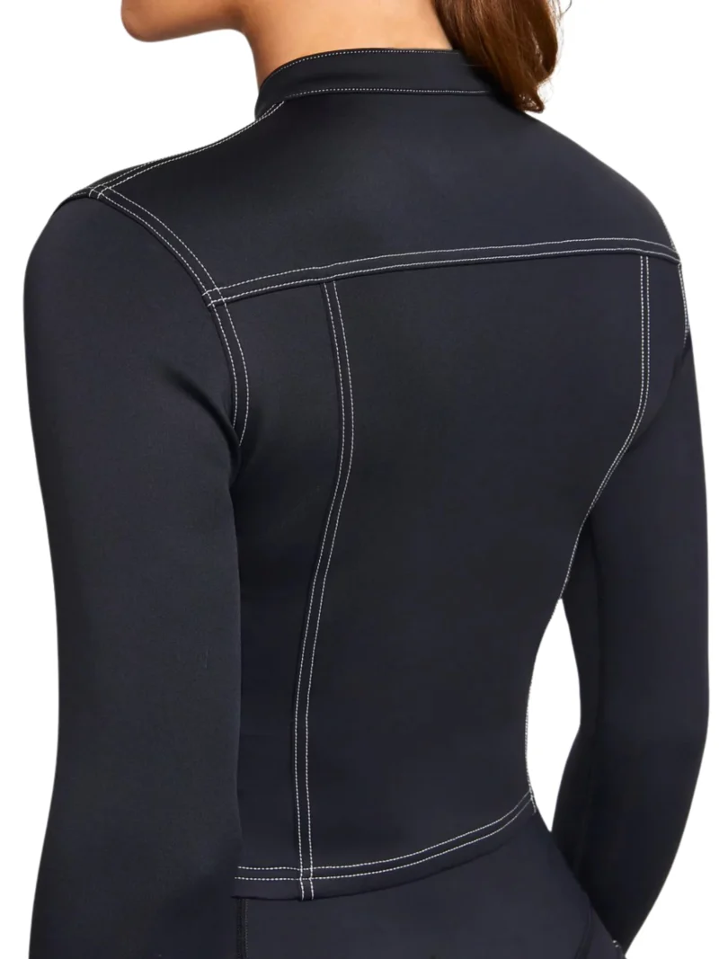 Contrast Stitching Moto Jacket