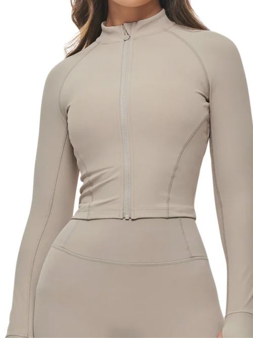 Ribbed Cropped Jacket