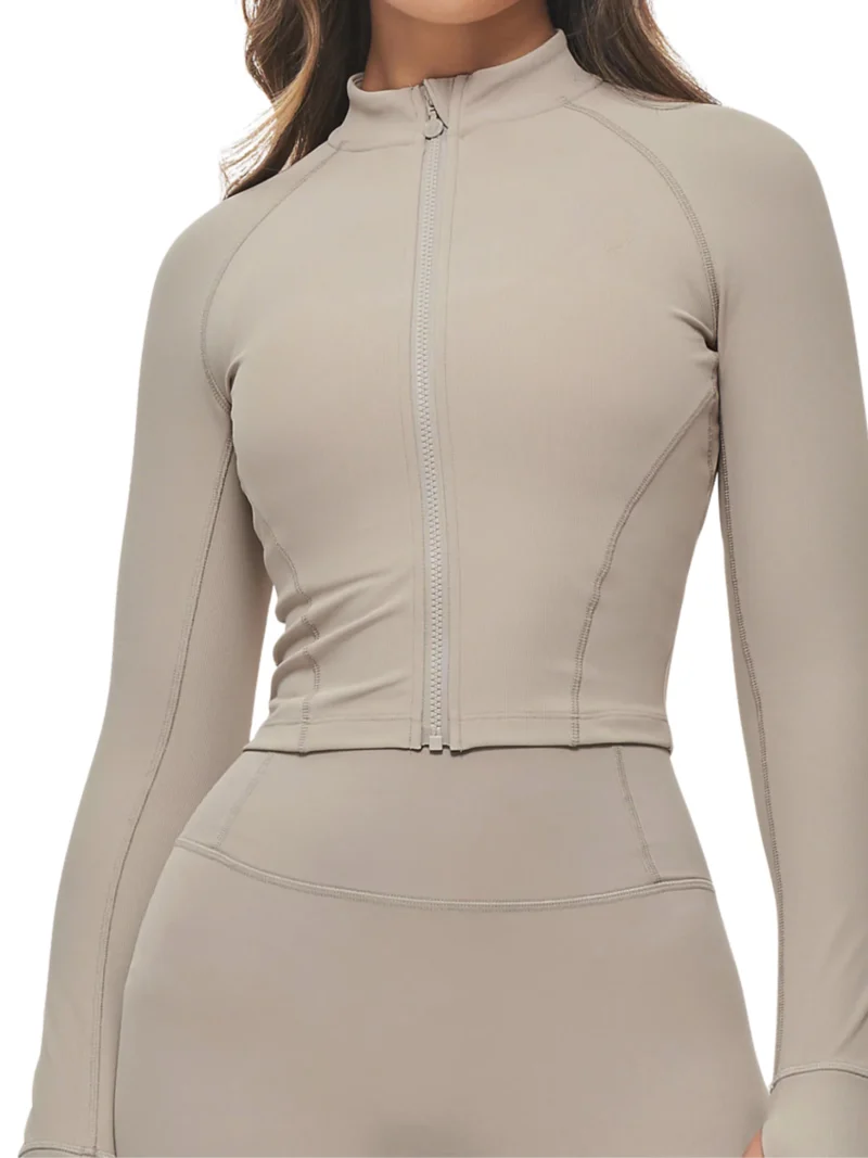 Ribbed Cropped Jacket