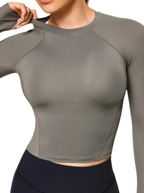 best long sleeve workout crop