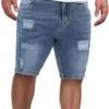 denim shorts outfit men's