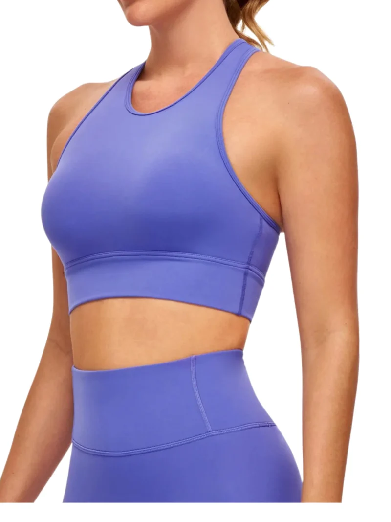 high neck sports bra high impact