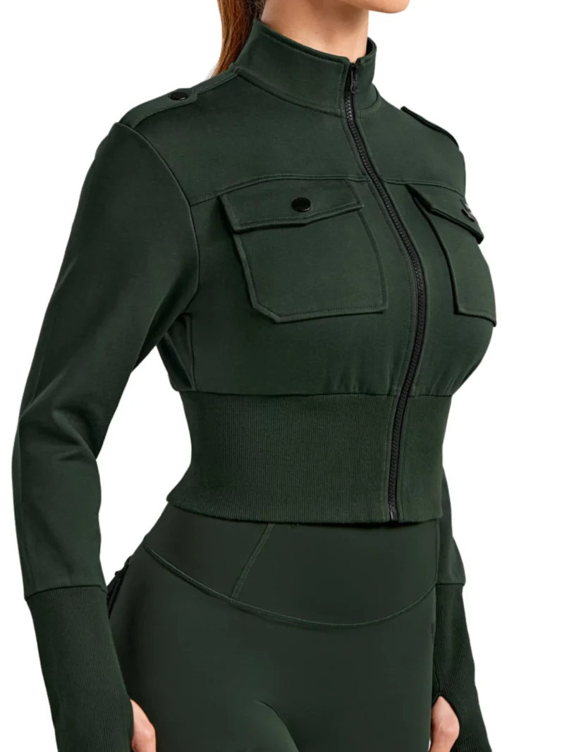 Loose Fit Active Crop Jacket - Image 2