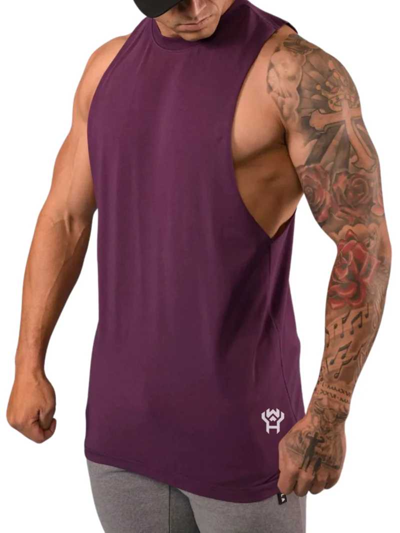 men's 100% cotton sleeveless t-shirts