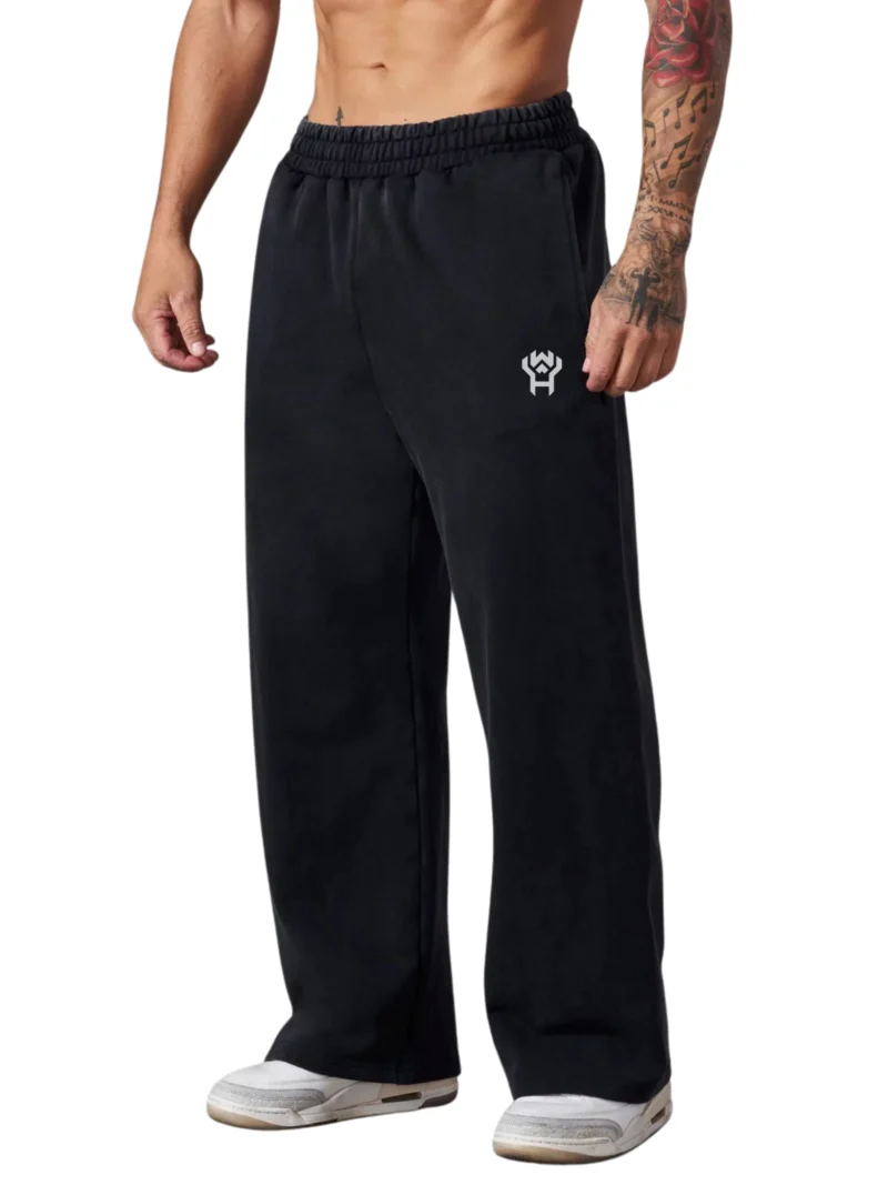 men's baggy sweatpants open bottom