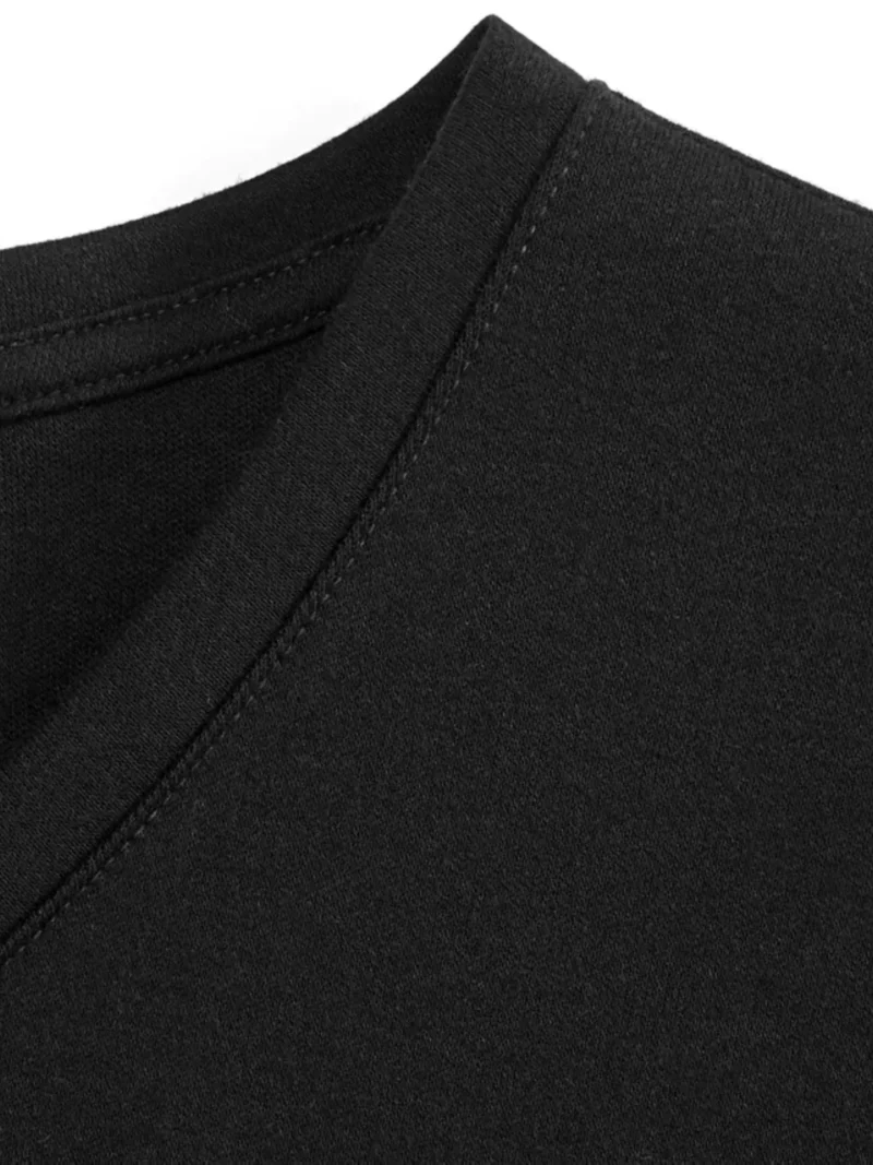 v neck t shirts black