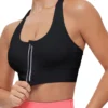 zip front sports bra