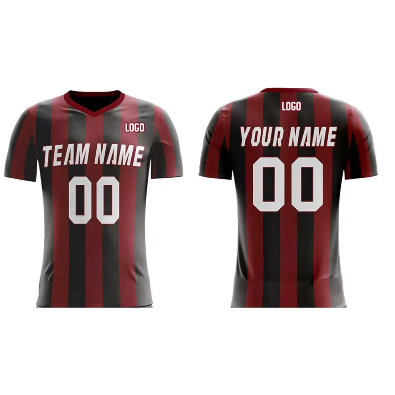 soccer jersey black red