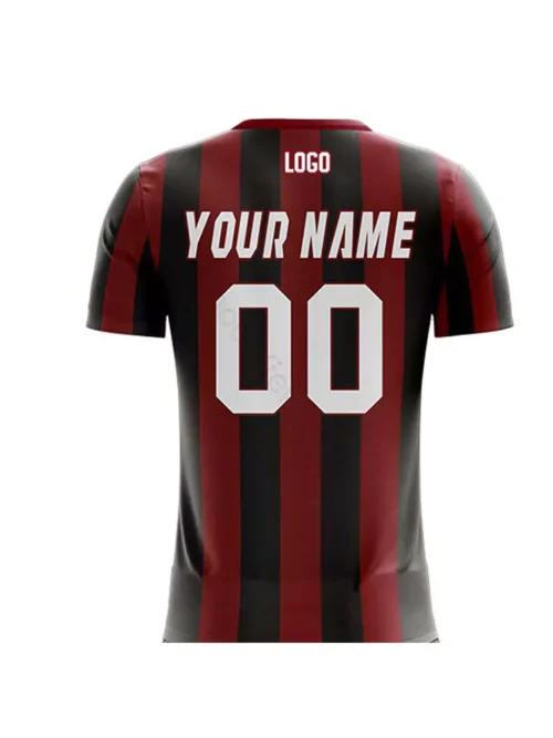 soccer jersey black red men
