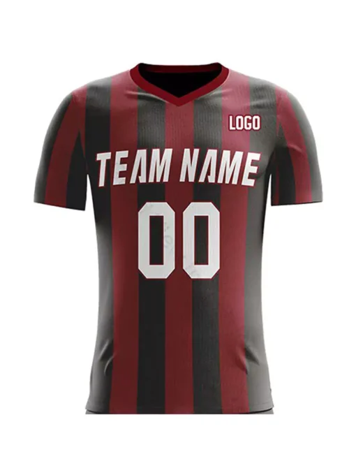 soccer jersey black red
