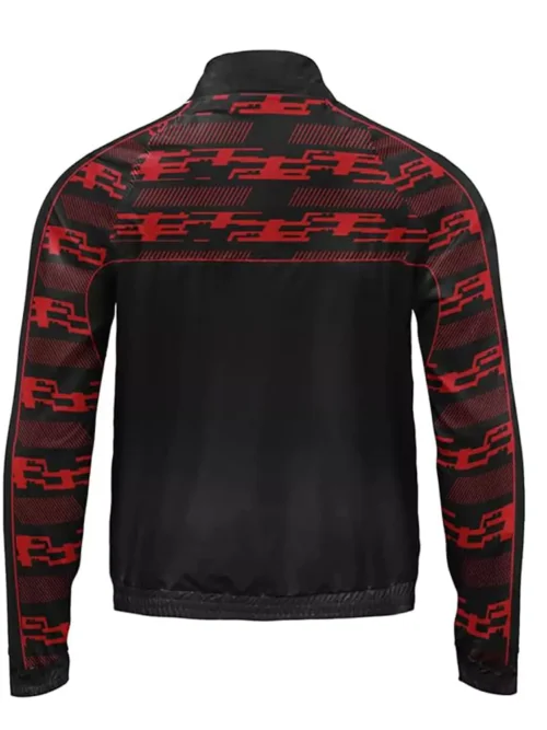 soccer jacket back red