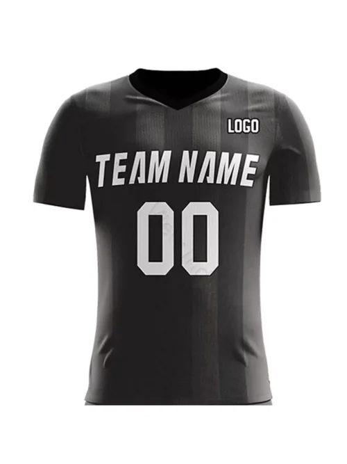 vneck soccer jersey black